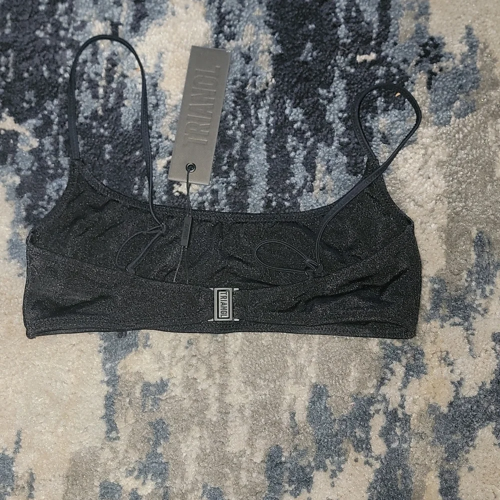 triangl swimwear Black Shimmer Bikini Top